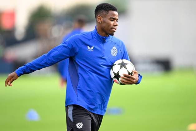 Club Brugge v Borussia Dortmund - UEFA Champions League MD -1 WESTKAPELLE, BELGIUM - SEPTEMBER 17 : Onyedika Raphael midfielder of Club Brugge pictured during a training session prior to the UEFA Champions League - League phase matchday 1 between Club Brugge and Borussia Dortmund at the Club Brugge training centre on September 17, 2024 in Westkapelle, Belgium , 17 09 2024 Westkapelle Belgium  Copyright: xNicoxVereeckenx