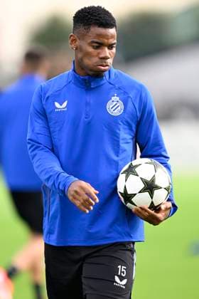 Club Brugge v Borussia Dortmund - UEFA Champions League MD -1 WESTKAPELLE, BELGIUM - SEPTEMBER 17 : Onyedika Raphael midfielder of Club Brugge pictured during a training session prior to the UEFA Champions League - League phase matchday 1 between Club Brugge and Borussia Dortmund at the Club Brugge training centre on September 17, 2024 in Westkapelle, Belgium , 17 09 2024 Westkapelle Belgium  Copyright: xNicoxVereeckenx