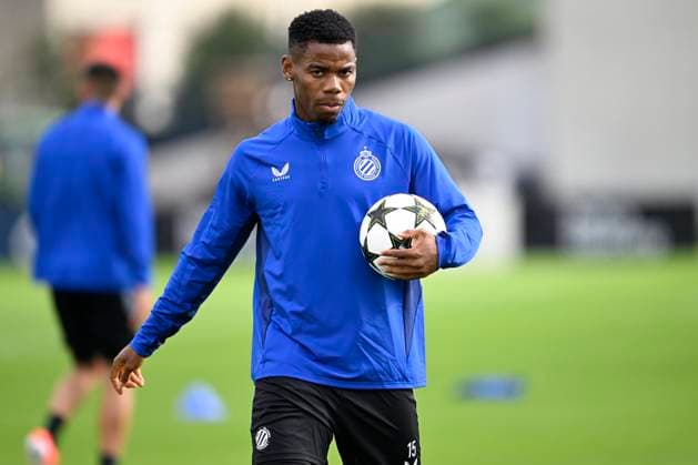 Club Brugge v Borussia Dortmund - UEFA Champions League MD -1 WESTKAPELLE, BELGIUM - SEPTEMBER 17 : Onyedika Raphael midfielder of Club Brugge pictured during a training session prior to the UEFA Champions League - League phase matchday 1 between Club Brugge and Borussia Dortmund at the Club Brugge training centre on September 17, 2024 in Westkapelle, Belgium , 17 09 2024 Westkapelle Belgium  Copyright: xNicoxVereeckenx