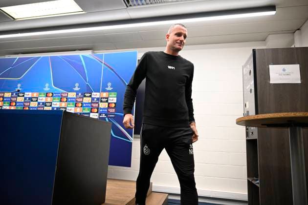 Club Brugge v Borussia Dortmund - UEFA Champions League MD -1 WESTKAPELLE, BELGIUM - SEPTEMBER 17 : Hayen Nicky head coach of Club Brugge talking to the press during a press conference, PK, Pressekonferenz prior to the UEFA Champions League - League phase matchday 1 between Club Brugge and Borussia Dortmund at the Club Brugge training centre on September 17, 2024 in Westkapelle, Belgium , 17 09 2024 Westkapelle Belgium  Copyright: xNicoxVereeckenx