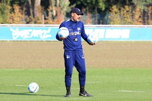 DEU, DFL, 2 FBL Hertha BSC, Training, 17 09 2024, Sportforum, Berlin, DEU, DFL, 2 FBL Hertha BSC, Training, im Bild Cheftrainer Cristian Fiel Hertha BSC Berlin DFL regulations prohibit any use of Photographs as image sequences and or quasi video Foto Juergen Engler nordphoto GmbH nordphotoxGmbHx xEngler nph00076