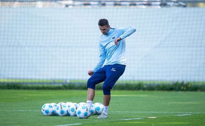 Football, Men, Season 2024 2025, 2 Bundesliga, Hertha BSC, Training, Coach Cristian Fiel Hertha BSC , 17 09 2024, Copyright: xMatthiasxKochx