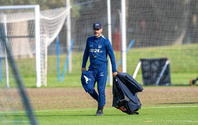 Football, Men, Season 2024 2025, 2 Bundesliga, Hertha BSC, Training, Coach Cristian Fiel Hertha BSC , 17 09 2024, Copyright: xMatthiasxKochx