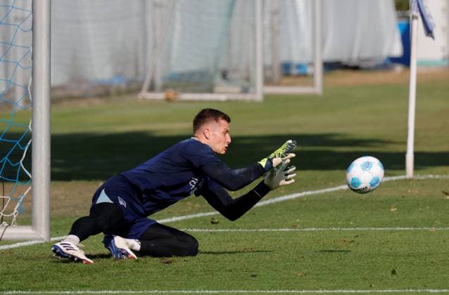 Tjark Ernst, Goalkeeper, Germany, Berlin, Sportpark, Football, Men, Season 2024 2025, 2 Bundesliga, Hertha BSC, Training