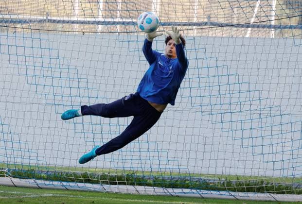 Burak Özkanli, Goalkeeper, Germany, Berlin, Sportpark, Football, Men, Season 2024 2025, 2 Bundesliga, Hertha BSC, Training