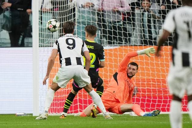 TURINE - PSV Eindhoven goalkeeper Joel Drommel during the UEFA Champions league match between Juventus FC and PSV Eindhoven at Allianz Stadium on Sept. 17, 2024 in Turin, Italy. ANP TOBIAS KLEUVER UEFA Champions League 2024 25 xVIxANPxSportx xxANPxIVx 508708047 originalFilename: 508708047.jpg