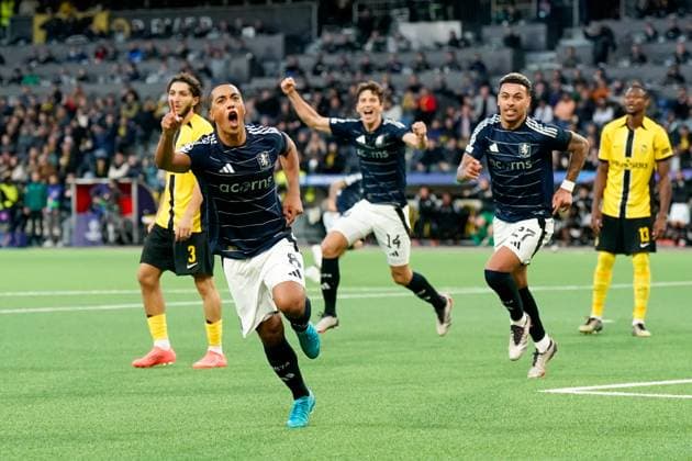 Bern, Switzerland, September 17th 2024: Youri Tielemans (8 Aston Villa) celebrates after scoring his team s first goal during the UEFA Champions League football match between Young Boys and Aston Villa at Wankdorf Stadion in Bern, Switzerland. (Daniela Porcelli SPP) Copyright: xDanielaxPorcellix xSPPx spp-en-DaPoSp-20240917-_DP29562