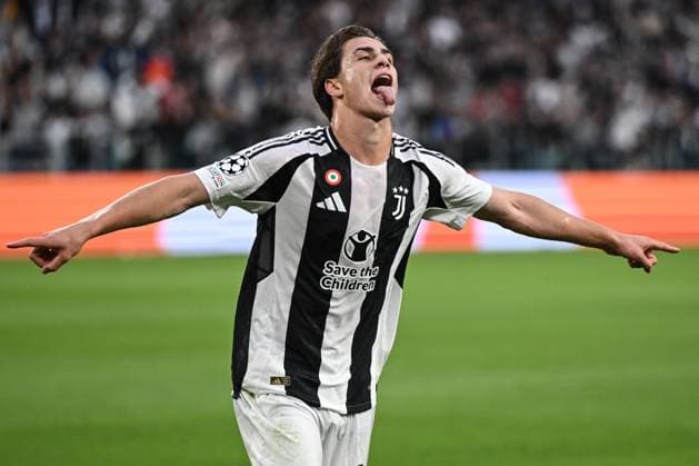 Sport Bilder des Tages Db Torino 17 09 2024 - Champions League Juventus-Psv Eindhoven foto Daniele Buffa Image nella foto: esultanza gol Kenan Yildiz 