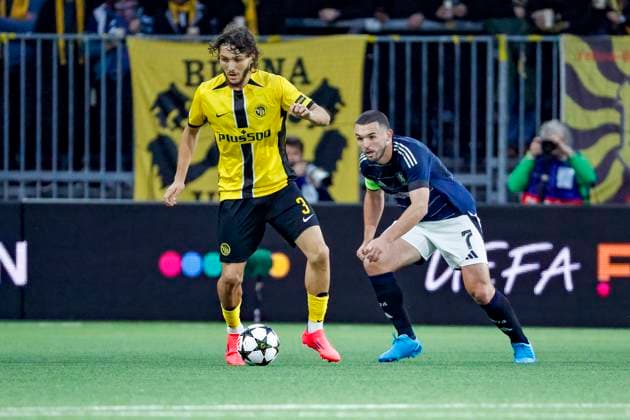 Jaouen Hadjam BSC Young Boys, 03 and John McGinn Aston Villa, 07 , Football, UEFA Champions League, 1 Matchday, 2024 2025, Young Boys Bern vs Aston Villa, 17 09 2024, Stadion Wankdorf, Bern, Switzerland Bern Stadion Wankdorf Bern Switzerland Copyright: xGrantxHubbsx