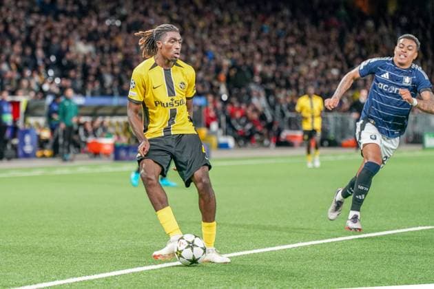 Football Champions League 2024 2025, Matchday 1, YB BSC Young Boys Bern SUI vs Aston Villa FC GB Stadion Wankdorf Bern Tanguy Zoukrou BSC Young Boys, 04 Copyright: xJOERANxSTEINSIEKx