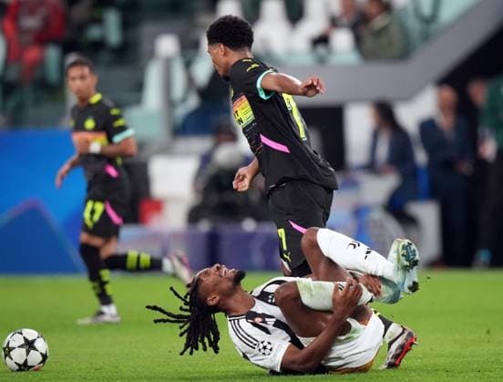 TURINE - (l-r) Khephren Thuram of Juventus, Malik Tillman of PSV Eindhoven during the UEFA Champions league match between Juventus FC and PSV Eindhoven at Allianz Stadium on Sept. 17, 2024 in Turin, Italy. ANP TOBIAS KLEUVER UEFA Champions League 2024 25 xVIxANPxSportx xxANPxIVx 508713328 originalFilename: 508713328.jpg