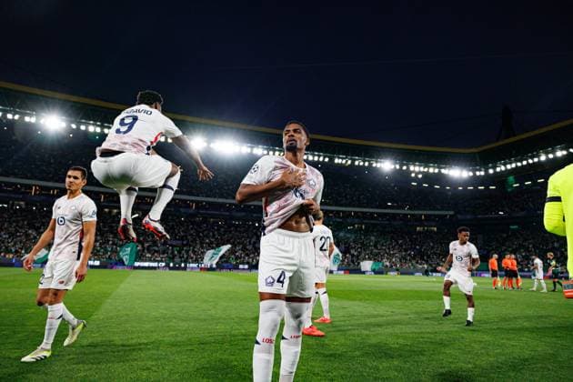 Jonathan David, Alexsandro Ribeiro seen during UEFA Champions League game between teams of Sporting CP and LOSC Lille (Maciej Rogowski) Amadora Estadio Jose Gomes Portugal Copyright: xMaciejxRogowskix scplilleucl-4