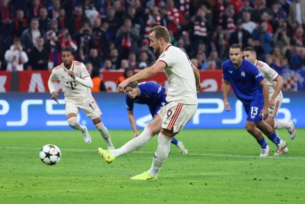 Soccer UEFA Champions League Matchday 1 FC Bayern Munich Dinamo Zagreb on 17 09 2024 at Allianz Arena in Munich Goal for 1 0 by Harry Kane Munich xMSx