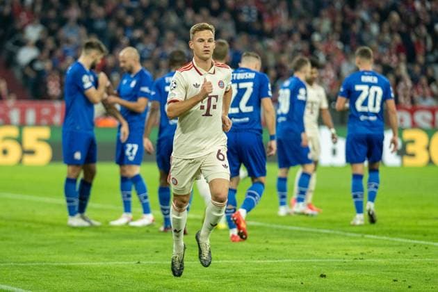 Joshua Kimmich FC Bayern Muenchen, 06 , GER, FC Bayern Muenchen vs GNK Dinamo Zagreb, Football, Champions League, 1 Matchday, Season 2024 2025, 17 09 2024, Eibner Pressefoto Sascha Walther GER, FC Bayern Muenchen vs GNK Dinamo Zagreb, Football, Champions League, 1 Matchday, Season 2024 2025, 17 09 2024 Muenchen Copyright: xEibner-Pressefotox EP_EER