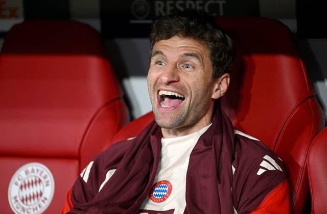 FOOTBALL CHAMPIONS LEAGUE SEASON 2024 2025 Preliminary Round 1 Matchday FC Bayern Muenchen Dinamo Zagreb 17 09 2024 Thomas Mueller FC Bayern Muenchen in a good mood on the bench