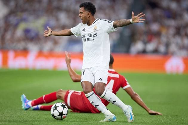 Rodrygo of Real Madrid in action during the UEFA Champions League match between Real Madrid v VFB Stuttgart at Santiago Bernabeu on September 17, 2024 in Madrid (Photo by: LGM) FOOTBALL : Real Madrid vs VFB Stuttgart - UEFA Ligue des Champions - 17 09 2024 LGM Panoramic 