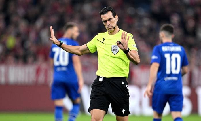 FOOTBALL CHAMPIONS LEAGUE SEASON 2024 2025 Preliminary Round 1 Matchday FC Bayern Munich Dinamo Zagreb 17 09 2024 Referee Juan Martinez Munuera
