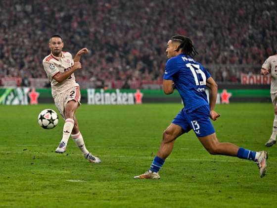 17 09 2024, Football UEFA Championsleague 2024 2025 1 Matchday, FC Bayern Munich Dinamo Zagreb, at Allianz Arena Munich Raphael Guerreiro FC Bayern Munich scores to 2 0 DFL and DFB regulations prohibit any use of photographs as image sequences and or quasi video