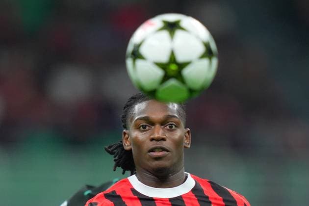 AC MilanÕs Rafael Leao during the Uefa Champions League soccer match between Milan and Liverpool at the San Siro Stadium in Milan, north Italy -Tuesday , September 17 2024. - Soccer .  Copyright: xSpada LaPressex