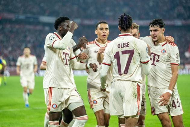 Goal for 3 0 by Michael Olise FC Bayern Muenchen, 17 , GER, FC Bayern Muenchen vs GNK Dinamo Zagreb, Football, Champions League, Matchday 1, Season 2024 2025, 17 09 2024, Eibner Pressefoto Sascha Walther GER, FC Bayern Muenchen vs GNK Dinamo Zagreb, Football, Champions League, Matchday 1, Season 2024 2025, 17 09 2024 Muenchen Copyright: xEibner-Pressefotox EP_EER