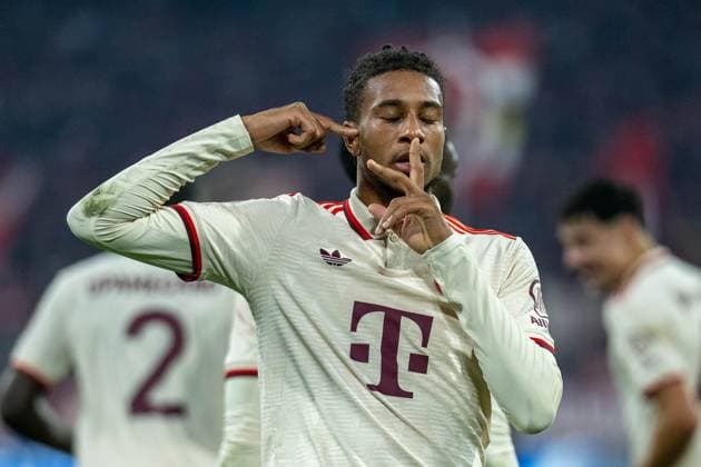 Goal for 3 0 by Michael Olise FC Bayern Muenchen, 17 , GER, FC Bayern Muenchen vs GNK Dinamo Zagreb, Football, Champions League, Matchday 1, Season 2024 2025, 17 09 2024, Eibner Pressefoto Sascha Walther GER, FC Bayern Muenchen vs GNK Dinamo Zagreb, Football, Champions League, Matchday 1, Season 2024 2025, 17 09 2024 Muenchen Copyright: xEibner-Pressefotox EP_EER