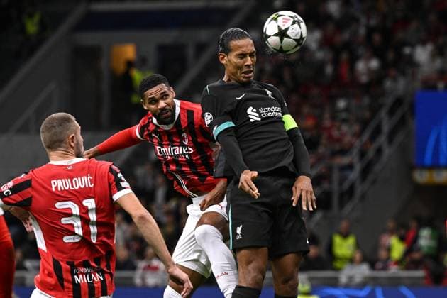 Mg Milano 17 09 2024 - Champions League Milan-Liverpool foto Matteo Gribaudi Image nella foto: gol Virgil van Dijk 