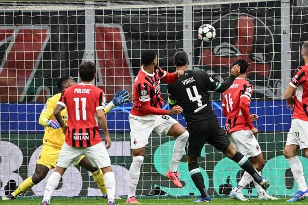 Cm Milano 17 09 2024 - Champions League Milan-Liverpool foto Cristiano Mazzi Image nella foto: gol Virgil Van Dijk 