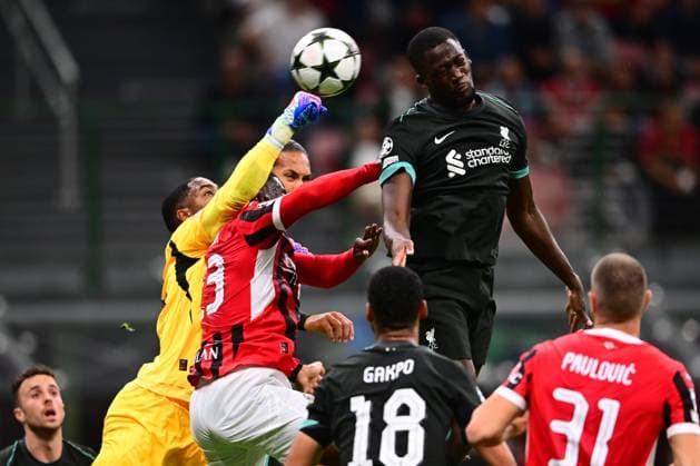 Milano 17 09 2024 - Champions League Milan-Liverpool foto Image nella foto: gol Ibrahima Konate 