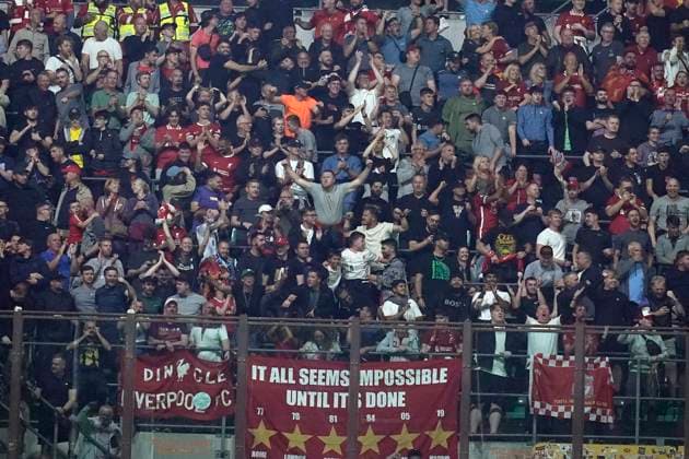 . Supporters of Liverpool FC, UEFA Champions League 2024 25 League Phase MD1, AC Milan v Liverpool FC, Stadio Giuseppe Meazza (San Siro), September 17, 2024, Milan, Italy.