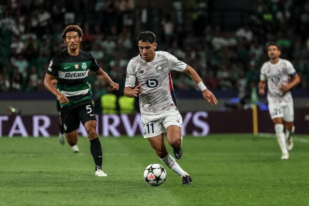 Lisbon, Portugal, September 17th, 2024: Osame Sahraoui (11 Lille) in action during the UEFA Champions League game between Sporting CP v Lille at Estadio Jose Alvalade, Lisbon, Portugal (Joao Bravo SPP) Copyright: xJoaoxBravoxx xSPPx spp-en-JoBr-JBF-0909