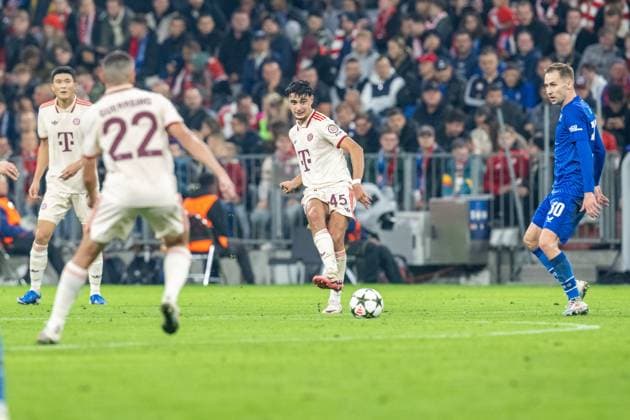 Aleksandar Pavlovic 45 FC Bayern Muenchen , FC Bayern Muenchen vs GNK Dinamo Zagreb, Football, UEFA Champions League, 1 Matchday, 17 09 2024 DFB regulations prohibit any use of photographs as image sequences and or quasi video Muenchen Bayern Germany Copyright: xkolbert-press UlrichxGamelx