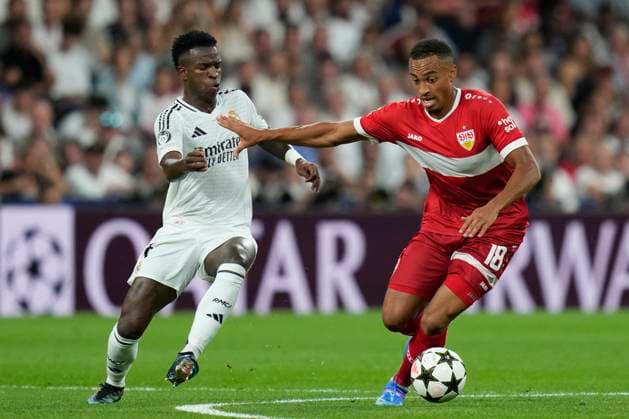 ESP: Real Madrid and VFB Stuttgart. UEFA Champions League. Date 1 Vinicius Junior of Real Madrid CF during the UEFA Champions League match between Real Madrid and VFB Stuttgart played at Santiago Bernabeu Stadium on September 17, 2024 in Madrid, Spain. kpng Copyright: xJuanxPerezx xPRESSINPHOTOx PS_240917_RMA_STT_040
