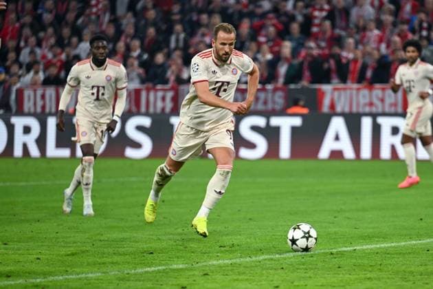 17 09 2024, Football, Champions League, Matchday 1, Season 2024 2025, FC Bayern Munich Dinamo Zagreb, Harry Kane FC Bayern Munich scores the goal for 4 2 xRHR PHOTO TKx Copyright: RHR-FOTOx RHR-FOTO TK