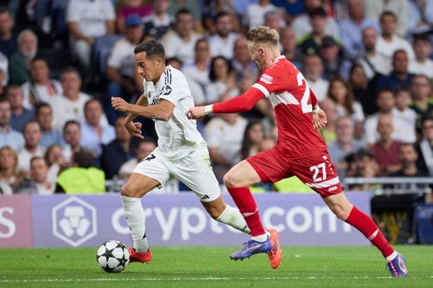 Lucas Vazquez of Real Madrid CF runs with the ball during the UEFA Champions League match between Real Madrid v VFB Stuttgart at Santiago Bernabeu on September 17, 2024 in Madrid (Photo by: LGM) FOOTBALL : Real Madrid vs VFB Stuttgart - UEFA Ligue des Champions - 17 09 2024 LGM Panoramic 