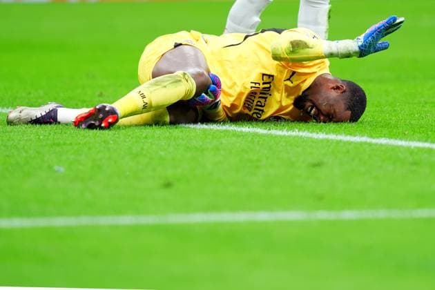 AC Milan s goalkeeper Mike Maignan during the Uefa Champions League soccer match between Milan and Liverpool at the San Siro Stadium in Milan, north Italy -Tuesday , September 17 2024. - Soccer .  Copyright: xSpada LaPressex