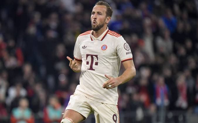 17 09 2024, xemx, Football UEFA Champions League, FC Bayern Muenchen Dinamo Zagreb emspor, v l Harry Kane FC Bayern Muenchen Jubel, Torjubel, celebrate the goal, jubiliert über das Tor zum 6 2 DFL DFB REGULATIONS PROHIBIT ANY USE OF PHOTOGRAPHS as IMAGE SEQUENCES and or QUASI VIDEO Muenchen