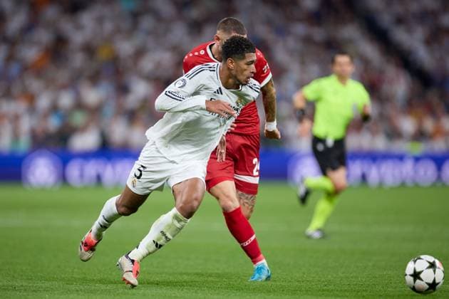 Jude Bellingham of Real Madrid CF in action during the UEFA Champions League match between Real Madrid v VFB Stuttgart at Santiago Bernabeu on September 17, 2024 in Madrid (Photo by: LGM) FOOTBALL : Real Madrid vs VFB Stuttgart - UEFA Ligue des Champions - 17 09 2024 LGM Panoramic 