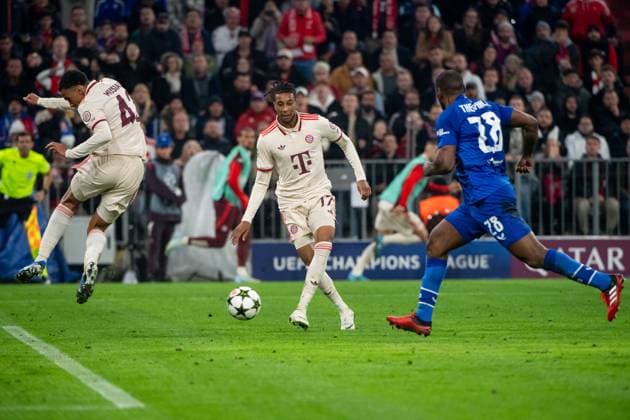Michael Olise FC Bayern Muenchen, 17 scores the goal to 5 2, GER, FC Bayern Muenchen vs GNK Dinamo Zagreb, Football, Champions League, Matchday 1, 2024 2025 season, 17 09 2024 GER, FC Bayern Muenchen vs GNK Dinamo Zagreb, Football, Champions League, Matchday 1, 2024 2025 season, 17 09 2024 Muenchen Copyright: xEibner-Pressefoto Memmlerx EP_MMR