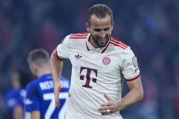 Soccer UEFA Champions League Matchday 1 FC Bayern Munich Dinamo Zagreb on 17 09 2024 at the Allianz Arena in Munich Goal celebration to 7 2 by Harry Kane Munich xMSx