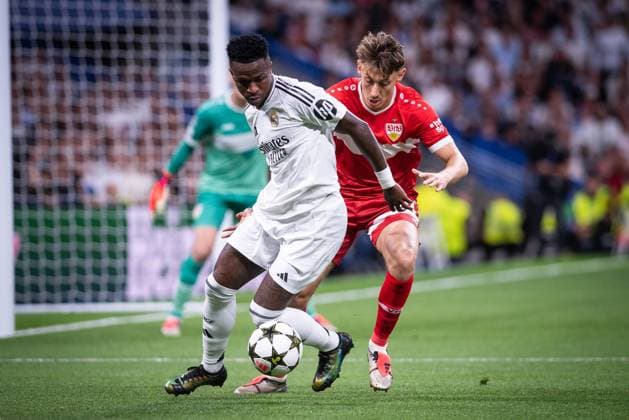 UEFA Champions League soccer match Real Madrid vs Stuttgart at Santiago Bernabeu Stadium in Madrid. 17 September 2024 Tchuameni 900 Cordon Press  900 CordonxPress LOF - Champions League soccer match Real Madrid vs Stuttgart