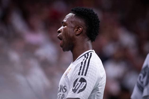 UEFA Champions League soccer match Real Madrid vs Stuttgart at Santiago Bernabeu Stadium in Madrid. 17 September 2024 Vinicius Jr 900 Cordon Press  900 CordonxPress LOF - Champions League soccer match Real Madrid vs Stuttgart