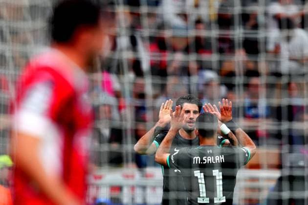 Liverpool Dominik Szobosziai celebrates after scoring 3-1 during the Uefa Champions League soccer match between Milan and Liverpool at the San Siro Stadium in Milan, north Italy -Tuesday , September 17 2024. - Soccer .  Copyright: xSpada LaPressex