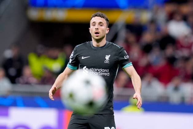 AC Milan v Liverpool FC - UEFA Champions League 2024 25 Diogo Jota of Liverpool FC looks on during the UEFA Champions League 2024 25 League Phase MD1 match between AC Milan and Liverpool FC at Stadio San Siro on September 17, 2024 in Milan, Italy. Milan Stadio Giuseppe Meazza Florence Italy Copyright: xGiuseppexMaffiax UCL_Milan-Liverpool_170924_BRU4224