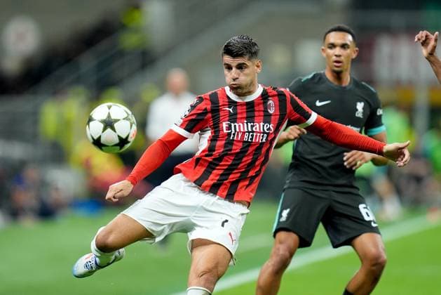 AC Milan v Liverpool FC - UEFA Champions League 2024 25 Alvaro Morata of AC Milan during the UEFA Champions League 2024 25 League Phase MD1 match between AC Milan and Liverpool FC at Stadio San Siro on September 17, 2024 in Milan, Italy. Milan Stadio Giuseppe Meazza Florence Italy Copyright: xGiuseppexMaffiax UCL_Milan-Liverpool_65