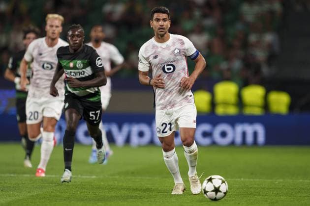 Benjamin Andre of Lille in action during the UEFA Champions League football match between Sporting CP and Lille at Estádio José Alvalade in Lisbon, Portugal on 17th September. FOOTBALL : Sporting Portugal CP vs Lille LOSC - Ligue des Champions UEFA - Lisbonne - 17 09 2024 SPP Panoramic 