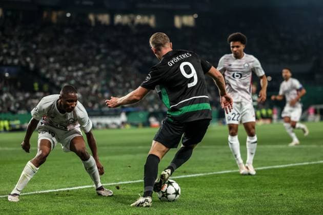 Lisbon, Portugal, September 17th, 2024: Viktor Gyokeres (9 Sporting CP) in action during the UEFA Champions League game between Sporting CP v Lille at Estadio Jose Alvalade, Lisbon, Portugal (Joao Bravo SPP) Copyright: xJoaoxBravoxx xSPPx spp-en-JoBr-JBF-1273