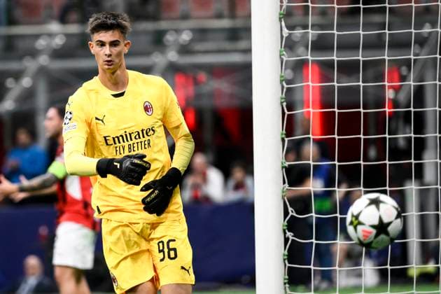 Lorenzo Torriani of AC Milan during the UEFA Champions League 2024 205 football match between AC Milan and Liverpool FC at San Siro stadium in Milano (Italy), September 17, 2024. AndreaxStaccioli