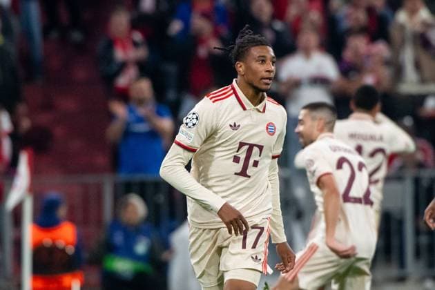 Michael Olise FC Bayern Muenchen, 17 celebrates the goal for 5 2, GER, FC Bayern Muenchen vs GNK Dinamo Zagreb, Football, Champions League, Matchday 1, Season 2024 2025, 17 09 2024 GER, FC Bayern Muenchen vs GNK Dinamo Zagreb, Football, Champions League, Matchday 1, Season 2024 2025, 17 09 2024 Muenchen Copyright: xEibner-Pressefoto Memmlerx EP_MMR