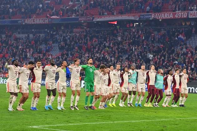 Final cheer, team photo,team,team,team photo cheering,joy,enthusiasm,action, Football Champions League , FC Bayern Muenchen GNK Dinamo Zagreb 9 2 on 17 09 2024, A L L I A N Z A R E N A Â