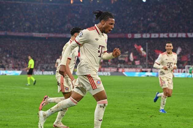 Goal celebration Michael OLISE Bayern Muenchen , Cheering,Joy,Enthusiasm,Action Soccer Champions League , FC Bayern Muenchen GNK Dinamo Zagreb 9 2 on 17 09 2024, A L L I A N Z A R E N A Â